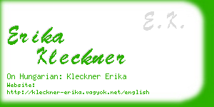 erika kleckner business card